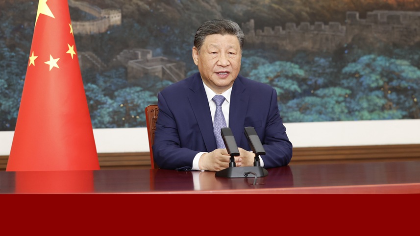 Xi addresses Leaders Meeting on Climate and the Just Transition, urging jointly advancing global climate governance