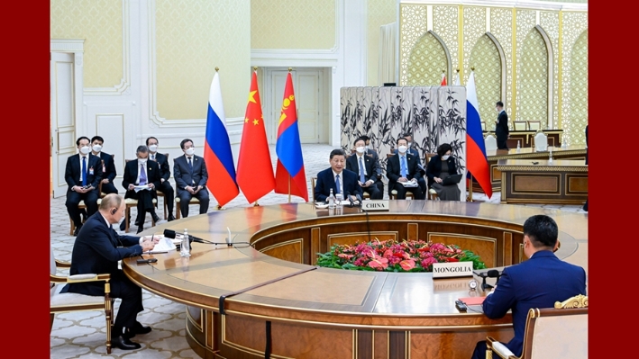 Xi attends sixth meeting of heads of state of China, Russia, Mongolia