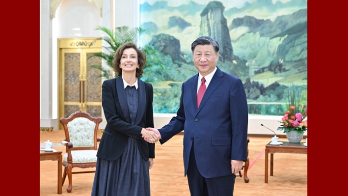 Xi meets UNESCO chief