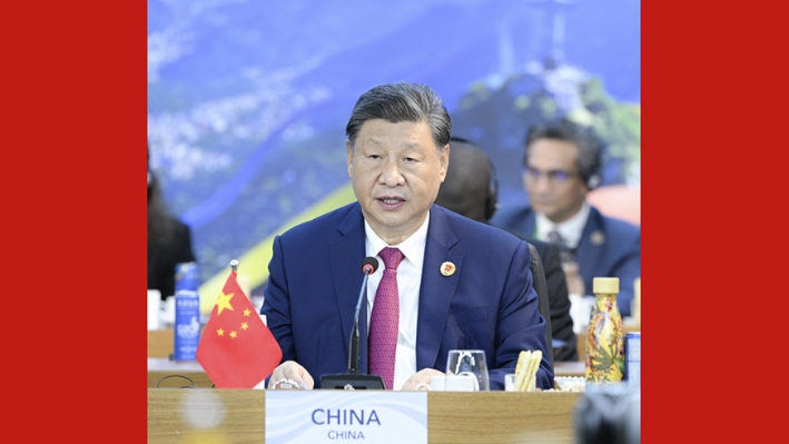 Xi calls for building just world of common development, outlines China's actions for global development