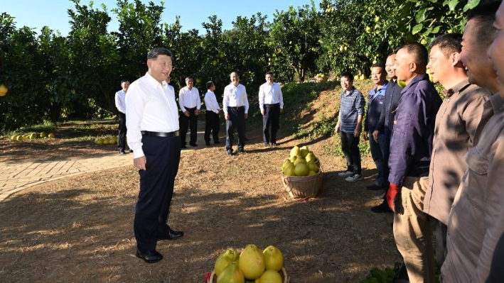 Xi inspects Meizhou in south China's Guangdong Province